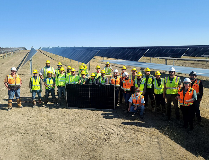 EPC on-site team at an Aquila Renewable Energy EPC project