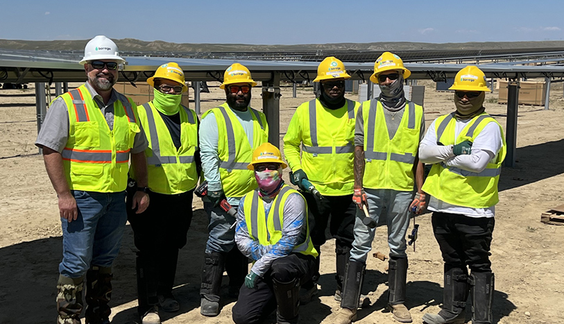 aquila energy epc team at a solar farm